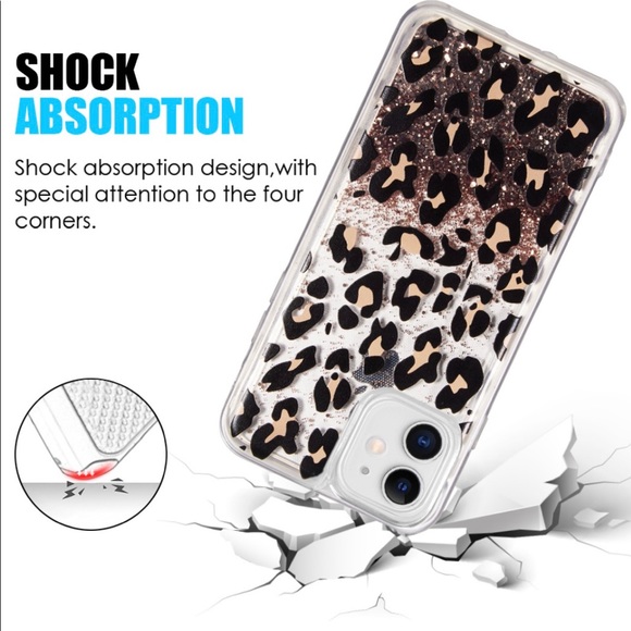 Leopard Glitter Case for iPhone 12 - Picture 2 of 5